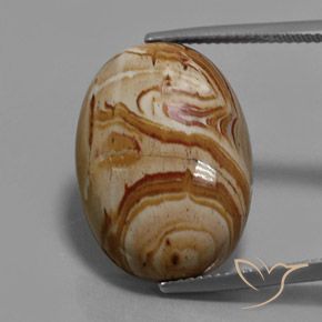 13.71ct 자연스러운 다색 벽옥, 타원형, 불투명체