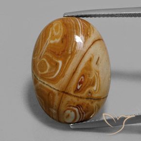 16.08ct 자연스러운 다색 벽옥, 타원형, 불투명체
