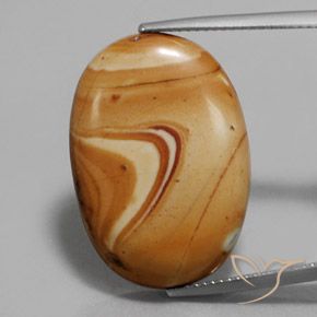 17.52ct 자연스러운 다색 벽옥, 타원형, 불투명체