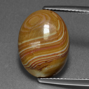 7.34캐럿 천연 멀티컬러 재스퍼, 타원형 컷, 16×12 mm, 불투명체