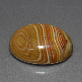 7.34캐럿 천연 멀티컬러 재스퍼, 타원형 컷, 16×12 mm, 불투명체