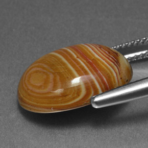 7.34캐럿 천연 멀티컬러 재스퍼, 타원형 컷, 16×12 mm, 불투명체