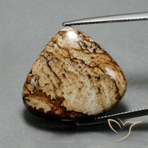 24.75ct 자연스러운 다색 벽옥, 배 모양, 불투명체