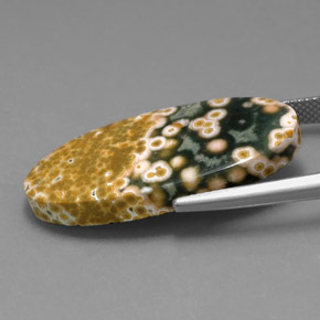 19.53캐럿 천연 다색 벽옥, 타원형 컷, 불투명체