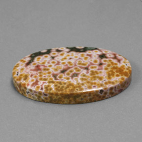 30.45캐럿 천연 멀티컬러 재스퍼, 타원형 컷, 33.1×20.2 mm, 불투명체