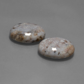 28.35캐럿 천연 멀티컬러 재스퍼 보석, 타원형 컷, 20×15.2 mm, 불투명체
