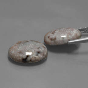 28.35캐럿 천연 멀티컬러 재스퍼 보석, 타원형 컷, 20×15.2 mm, 불투명체