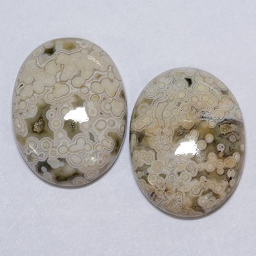 22.24캐럿 천연 멀티컬러 재스퍼 보석, 타원형 컷, 20×15.1 mm, 불투명체