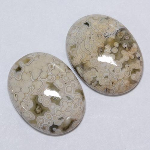 22.24캐럿 천연 멀티컬러 재스퍼 보석, 타원형 컷, 20×15.1 mm, 불투명체