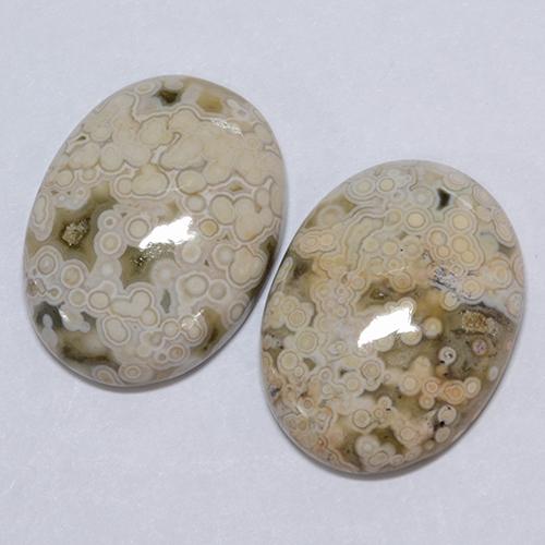 22.24캐럿 천연 멀티컬러 재스퍼 보석, 타원형 컷, 20×15.1 mm, 불투명체