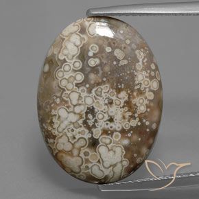 9.07ct 자연스러운 다색 벽옥, 타원형, 불투명체