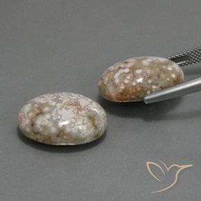 21.62캐럿 천연 다색 벽옥 보석, 타원형, 불투명체