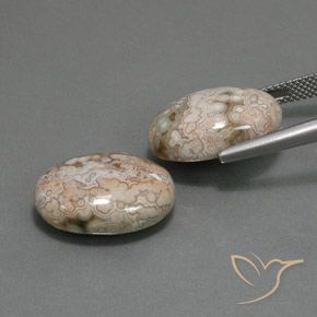 21.58캐럿 천연 다색 벽옥 보석, 타원형, 불투명체