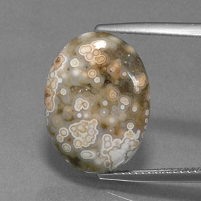 7.50캐럿 천연 멀티컬러 재스퍼, 타원형 컷, 불투명체