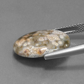 7.50캐럿 천연 멀티컬러 재스퍼, 타원형 컷, 불투명체