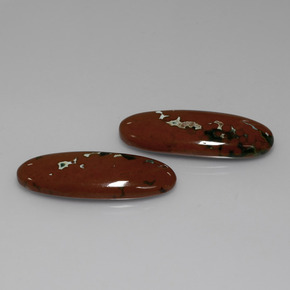 캐럿 천연 멀티컬러 재스퍼 보석, 타원형 컷, 33×13.2 mm, 불투명체