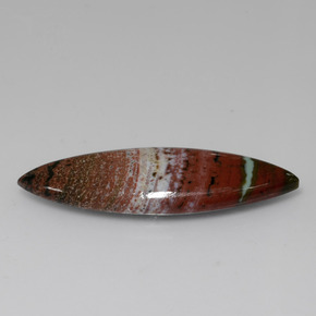 13.09캐럿 천연 멀티컬러 재스퍼, 마퀴즈, 37.3×13.1 mm, 불투명체