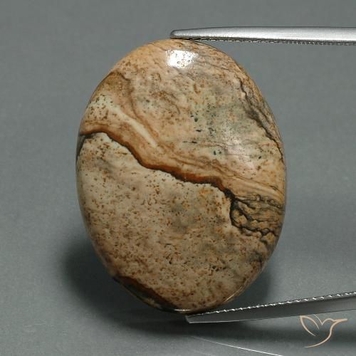 30.17ct 자연스러운 다색 벽옥, 타원형, 불투명체