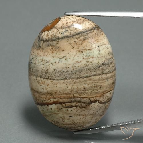 40.60ct 자연스러운 다색 벽옥, 타원형, 불투명체