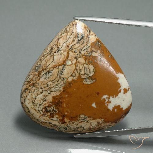 50.96ct 자연스러운 다색 벽옥, 배 모양, 불투명체