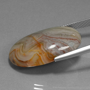 30.81캐럿 천연 다색 벽옥, 타원형 컷, 불투명체