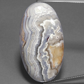 30.23캐럿 천연 멀티컬러 재스퍼, 타원형 컷, 32.4×18.8 mm, 불투명체