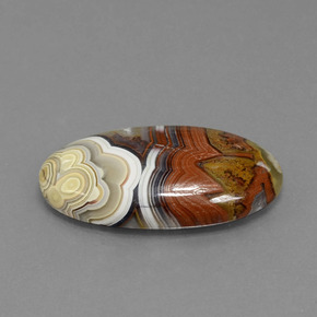 13.94캐럿 천연 다색 벽옥, 타원형 컷, 불투명체