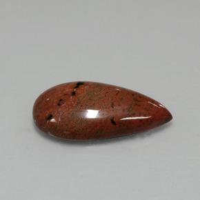 9.11캐럿 천연 멀티컬러 재스퍼, 배 모양, 22.8×12.8 mm, 불투명체