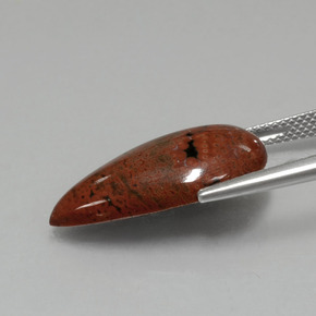 9.11캐럿 천연 멀티컬러 재스퍼, 배 모양, 22.8×12.8 mm, 불투명체