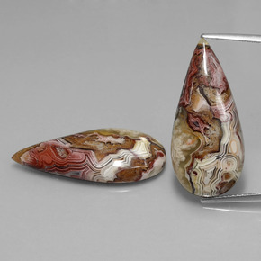 캐럿 천연 다색 벽옥 보석, 배 모양, 불투명체