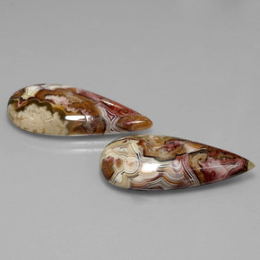 캐럿 천연 다색 벽옥 보석, 배 모양, 불투명체