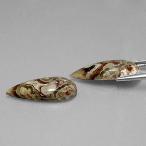 캐럿 천연 멀티컬러 재스퍼 보석, 배 모양, 25×10.1 mm, 불투명체
