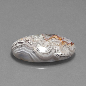 13.07캐럿 천연 멀티컬러 재스퍼, 타원형 컷, 23.9×13.8 mm, 불투명체