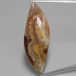 20.81캐럿 천연 멀티컬러 재스퍼, 멋진 모양, 42.2×15 mm, 불투명체