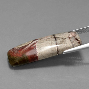 12.07캐럿 천연 멀티컬러 재스퍼, 바게트, 29×10.6 mm, 불투명체