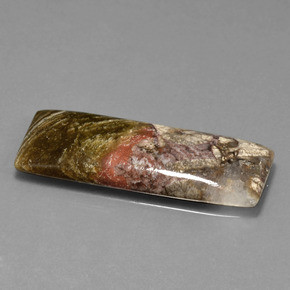 15.13캐럿 천연 멀티컬러 재스퍼, 바게트, 32.4×13 mm, 불투명체