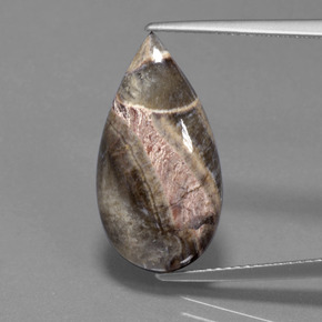 7.34캐럿 천연 멀티컬러 재스퍼, 배 모양, 21.5×11.3 mm, 불투명체