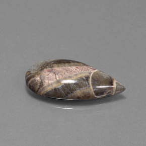 7.34캐럿 천연 멀티컬러 재스퍼, 배 모양, 21.5×11.3 mm, 불투명체