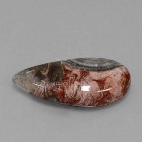 9.34캐럿 천연 멀티컬러 재스퍼, 멋진 모양, 23.4×11.6 mm, 불투명체