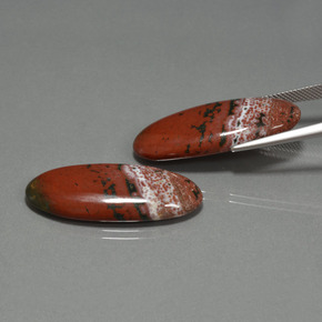 33.98캐럿 천연 다색 벽옥 보석, 타원형 컷, 불투명체