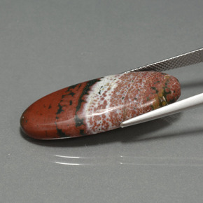 17.25캐럿 천연 다색 벽옥, 타원형 컷, 불투명체