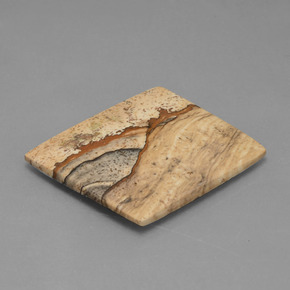 21.24캐럿 천연 멀티컬러 재스퍼, 멋진 모양, 27.2×24 mm, 불투명체