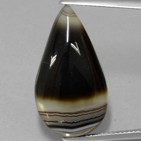 15.22캐럿 천연 다색 벽옥, 배 모양, 투명한