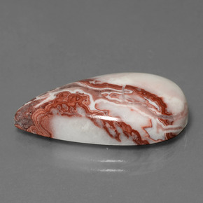 15.54캐럿 천연 다색 벽옥, 배 모양, 불투명체