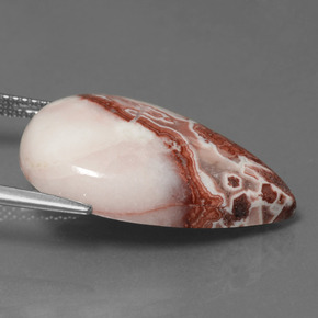 15.54캐럿 천연 다색 벽옥, 배 모양, 불투명체