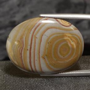 23.47캐럿 천연 다색 벽옥, 타원형 컷, 불투명체