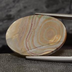 23.47캐럿 천연 다색 벽옥, 타원형 컷, 불투명체