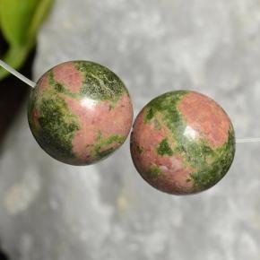 27.78캐럿 천연 멀티컬러 재스퍼 보석, 구형 / 볼, 12.35 mm, 불투명체