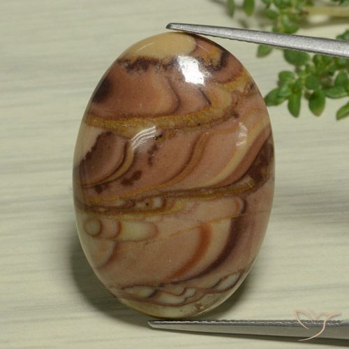 22.47ct 자연스러운 다색 벽옥, 타원형, 불투명체