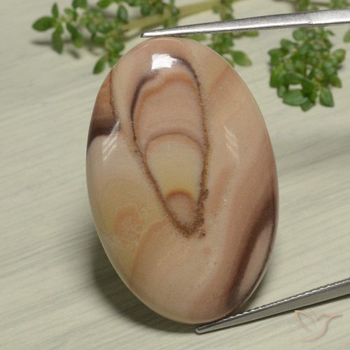 23.72ct 자연스러운 다색 벽옥, 타원형, 불투명체